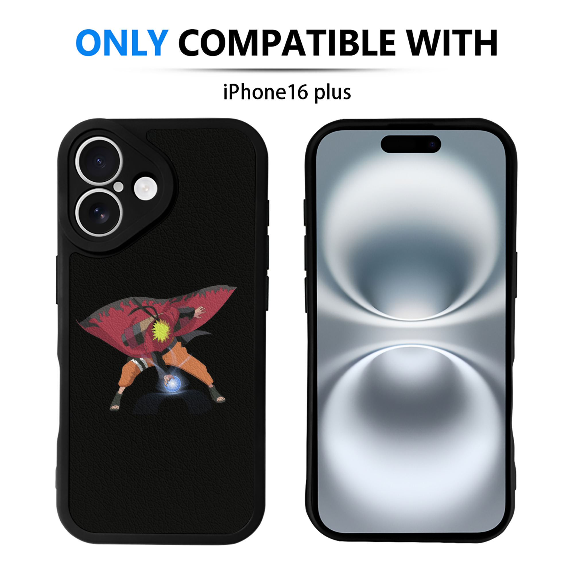 （画像用） NARUTO -ナルト- うずまき ナルト Uzumaki Naruto 【iPhone 16シリーズ対応】シリコンスマホケース（レザー調） 材質：シリコン